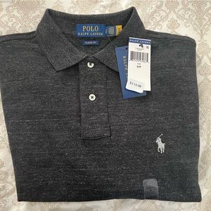 Ralph Lauren Men’s Grey Iconic Mesh Polo Shirt
